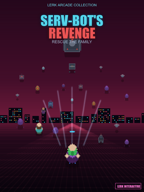 Serv-Bot's Revenge cabinet art
