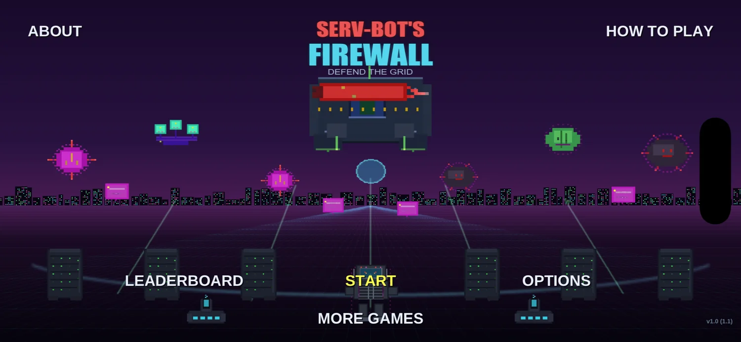 Serv-Bot's Firewall — main menu